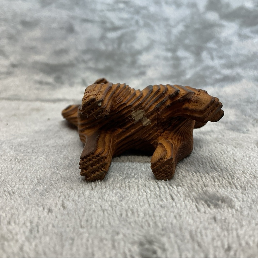 vintage wood grain carved reindeer buck sculpture MCM - Picture 4 of 10